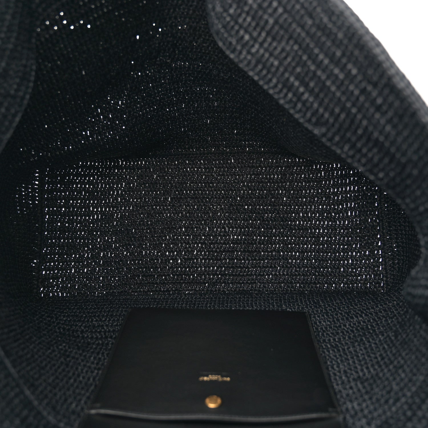 Saint Laurent Raffia Logo Tote Black 5 of 9