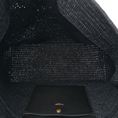 Saint Laurent Raffia Logo Tote Black 5 of 9