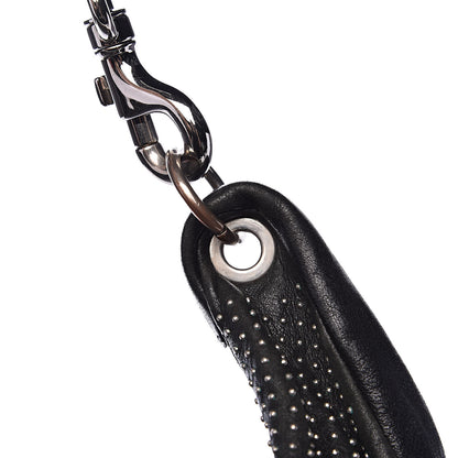 Jimmy Choo Lambskin Studded Solar Hobo Black 11 of 13