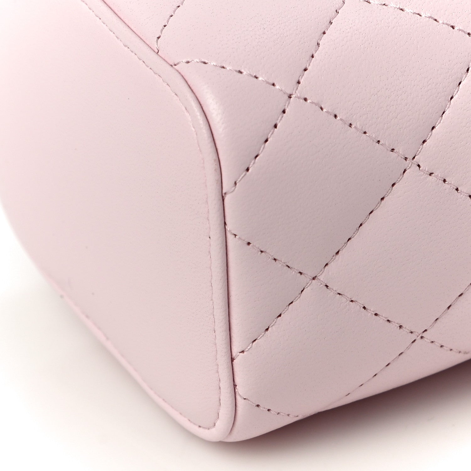 Chanel Lambskin Quilted Mini Top Handle Vanity Case With Chain Light Pink 10 of 12