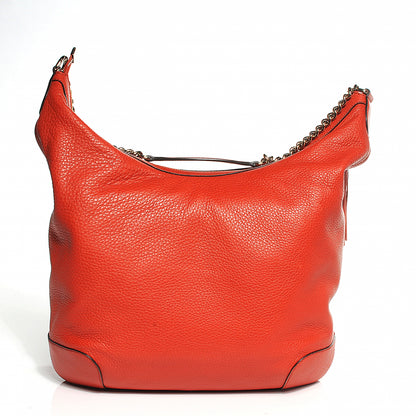 Gucci Pebbled Calfskin Medium Soho Chain Hobo Red 8 of 12