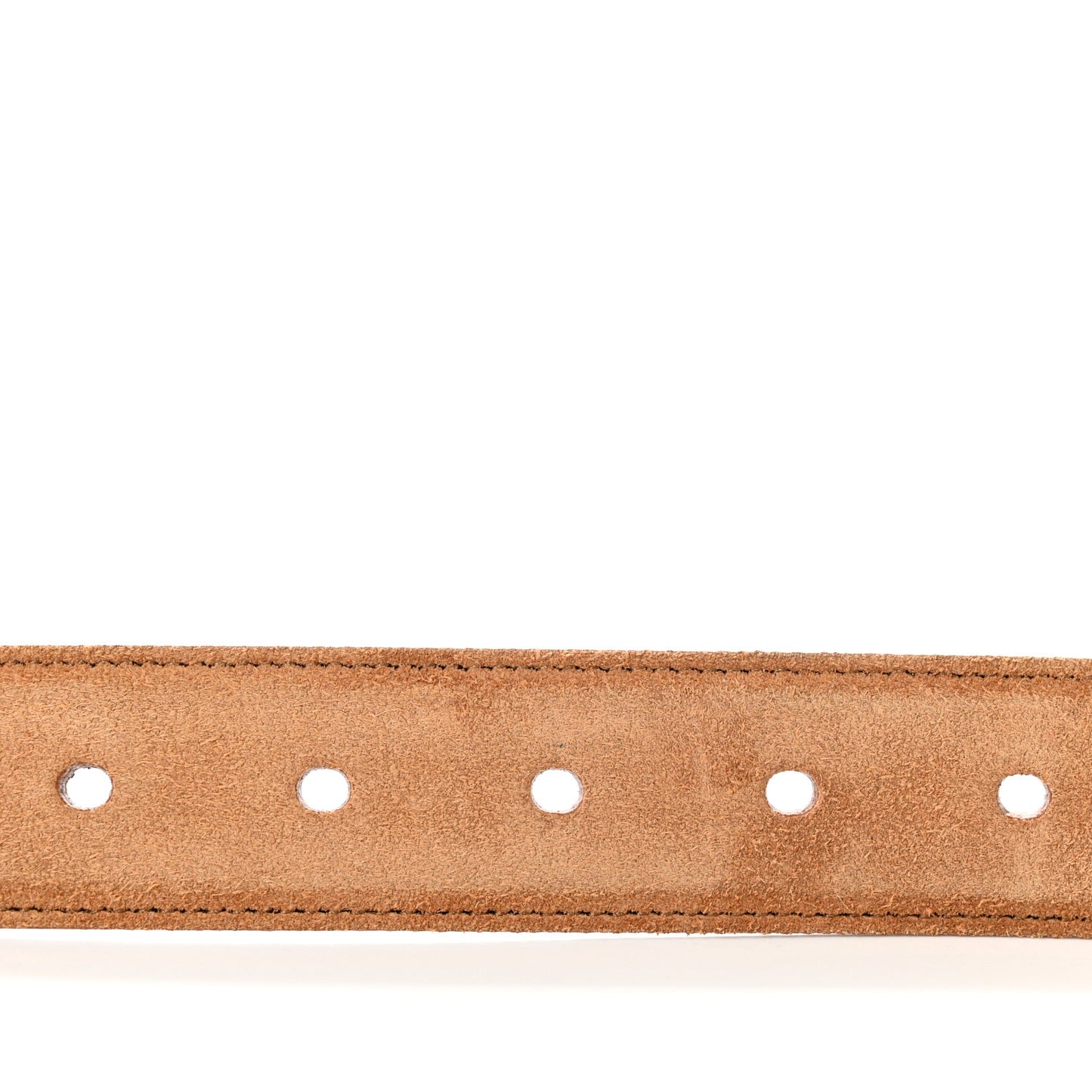 Suede Monogram Square Buckle Belt 70 Tan Bronze
