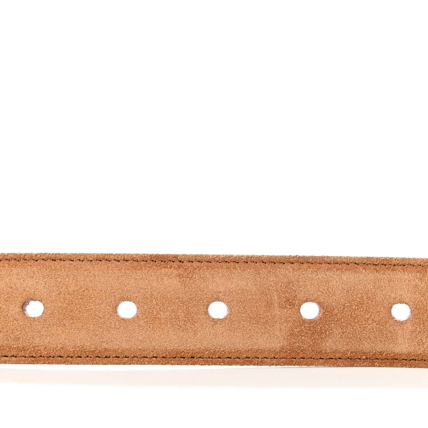 Saint Laurent Suede Monogram Square Buckle Belt 70 Tan Bronze 6 of 6