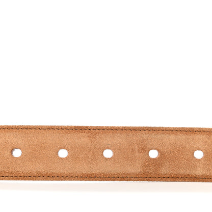Saint Laurent Suede Monogram Square Buckle Belt 70 Tan Bronze 6 of 6