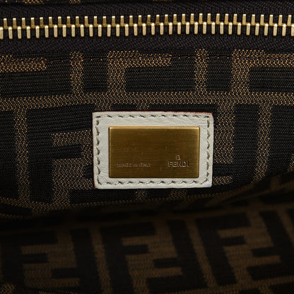 Fendi Goatskin Zucca Large Peekaboo Iconic Satchel Latte Tobacco Moro 10 of 24