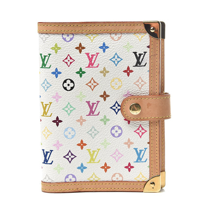 Louis Vuitton Monogram Multicolor Small Ring Agenda Cover White 1 of 10