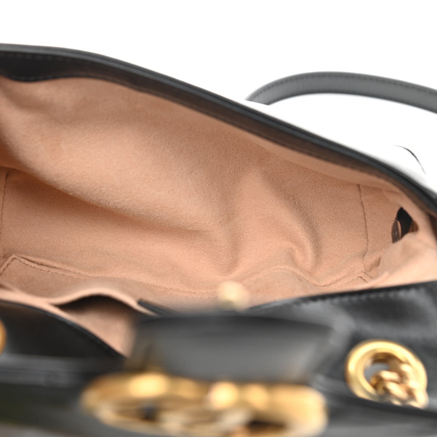 Calfskin Matelasse Mini GG Marmont Shoulder Bag Black