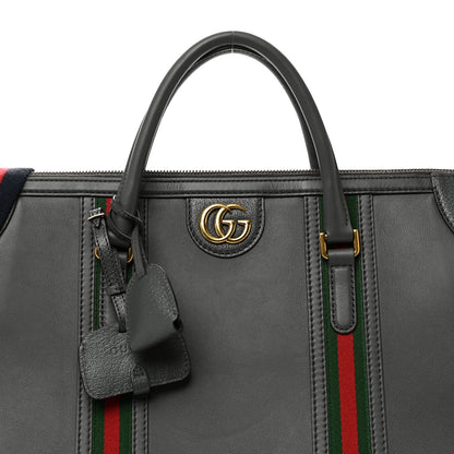 Gucci Koi Calfskin XL Bauletto Duffle Top Handle Bag Grey 7 of 13