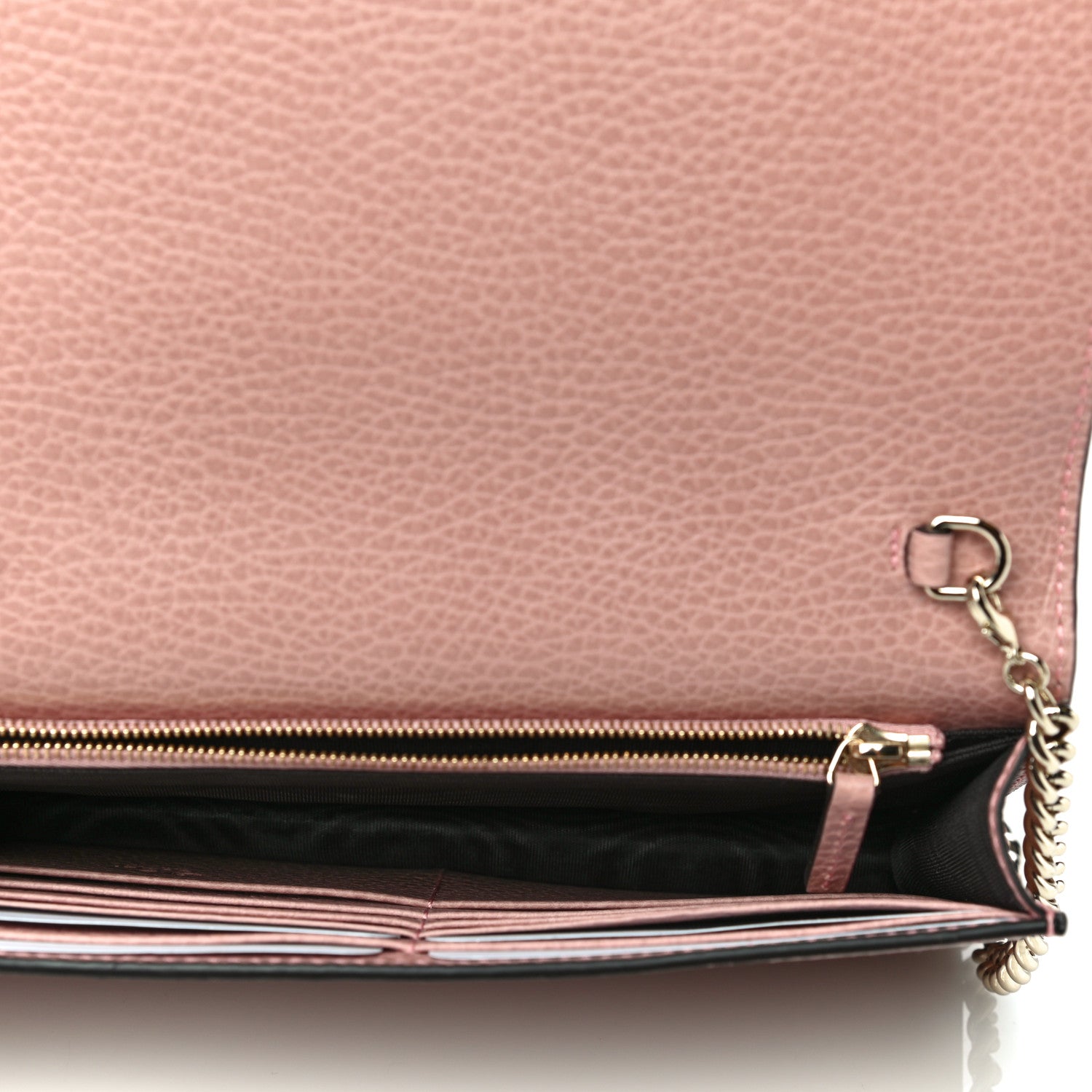 Gucci Dollar Calfskin Medium Betty Chain Wallet Soft Pink 4 of 8