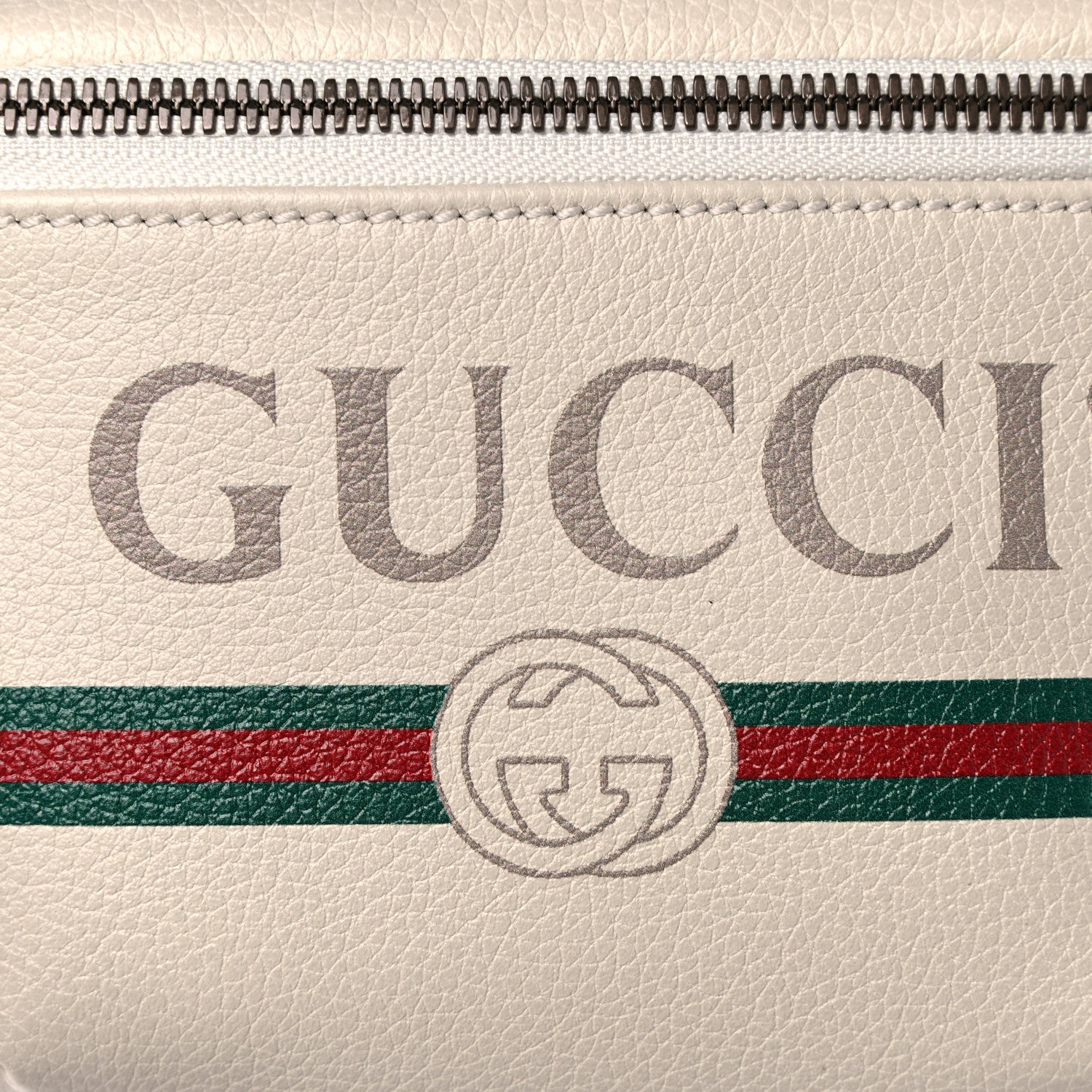 Gucci Grained Calfskin Small Logo Belt Bag White 8 of 10