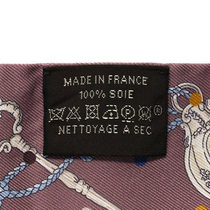 Hermes Silk Les Cles A Pois Twilly Marron Glace Gris 3 of 4
