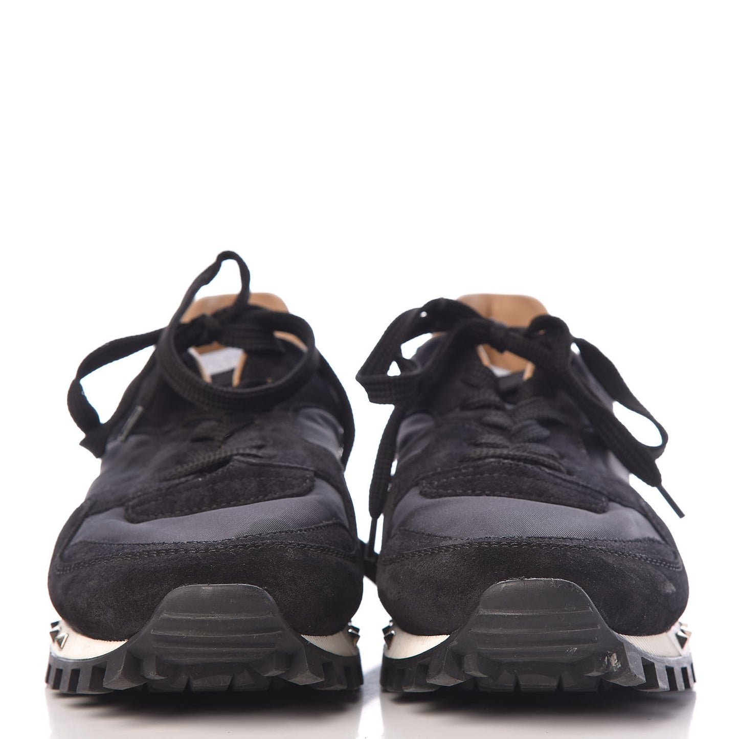 Suede Nylon Camouflage Womens Soul Rockstud Sneakers 39 Black