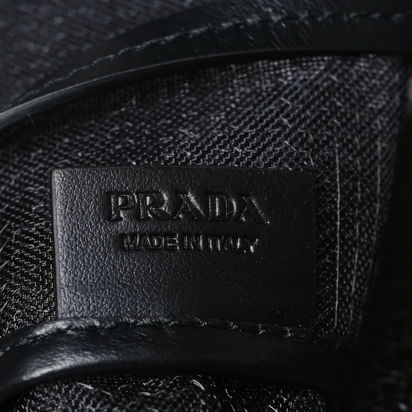 Mesh Sequin Spazzolato Logo Tote Black