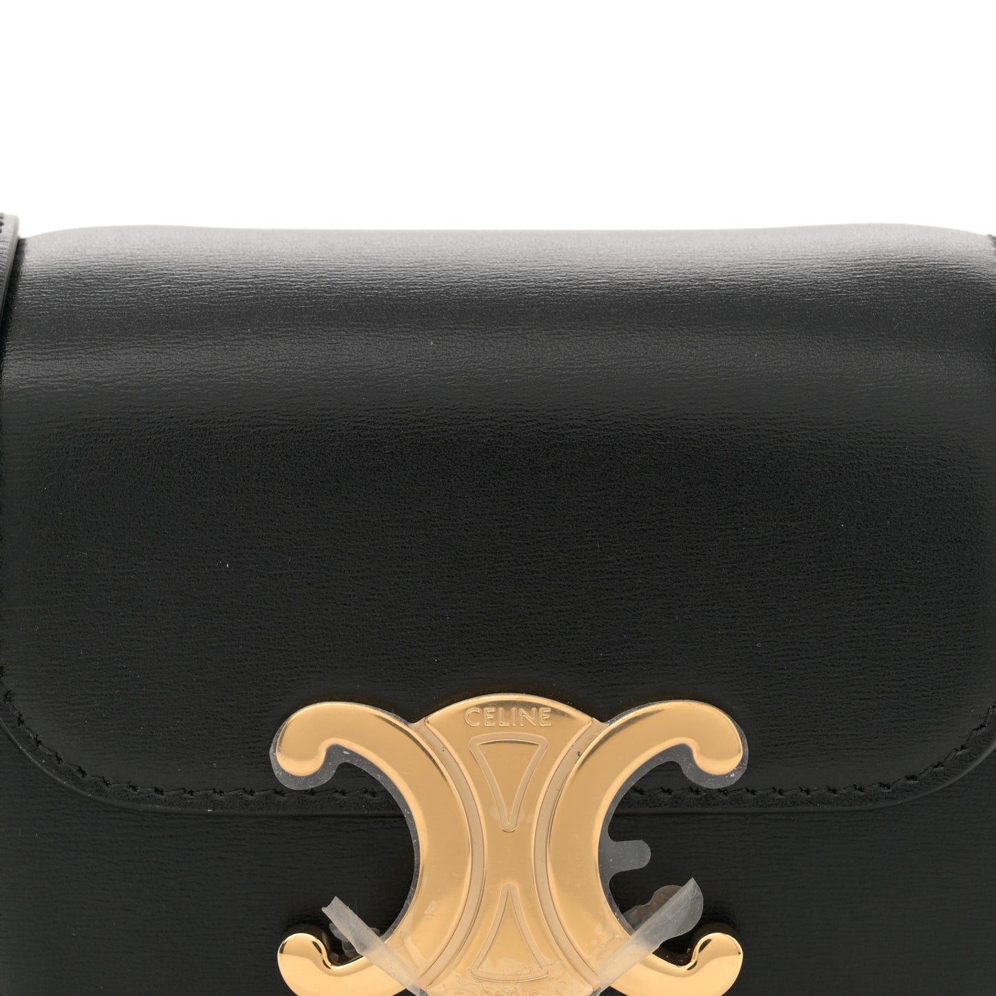 Shiny Calfskin Mini Triomphe Black