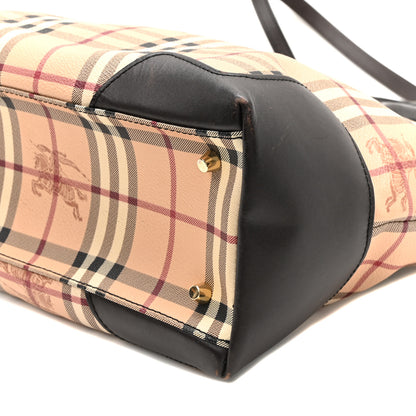 Burberry Haymarket Check Medium Primrose Tote Chocolate 10 of 10