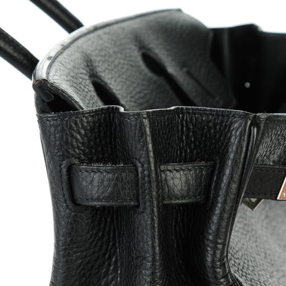 Hermes Taurillon Clemence Birkin 30 Black 26 of 31