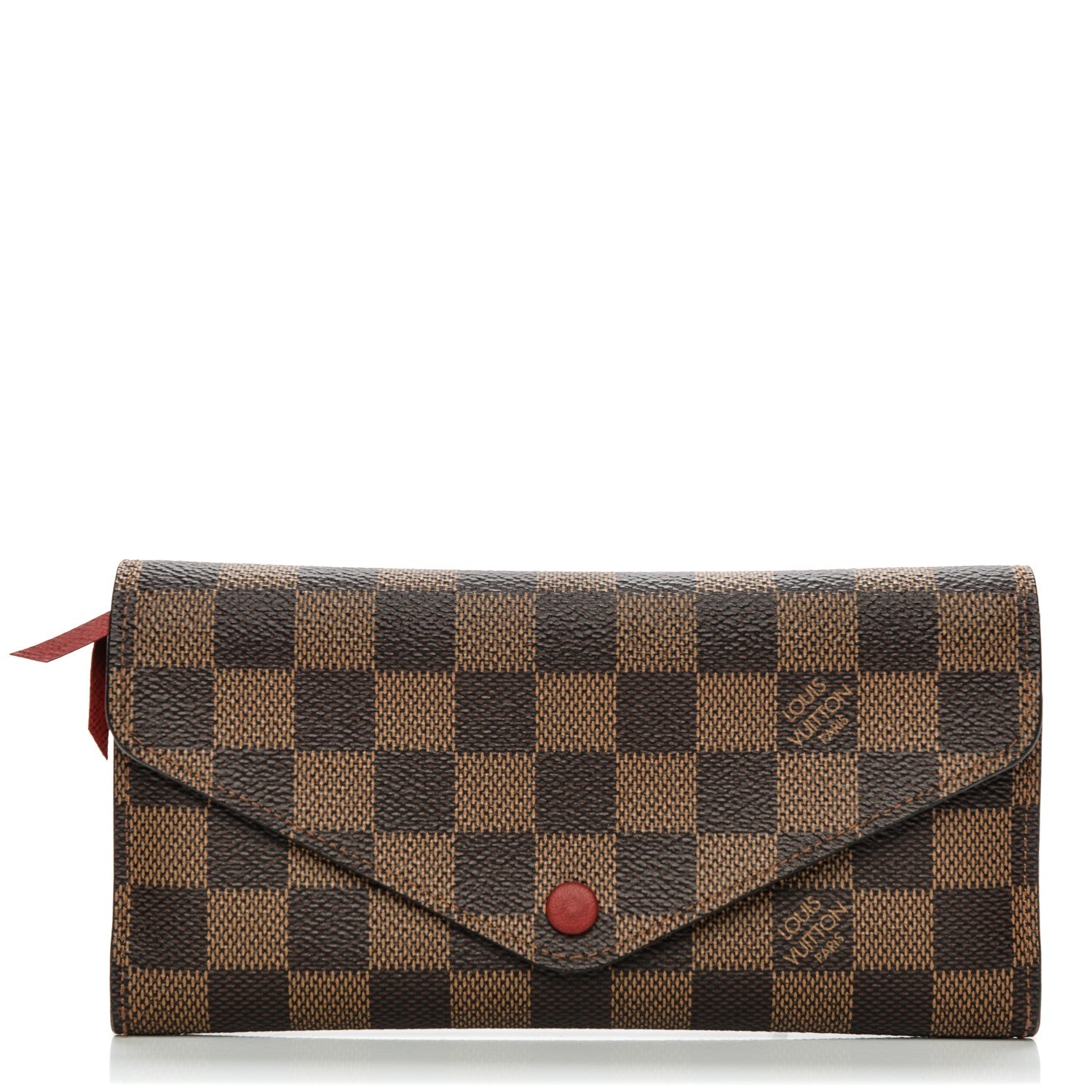 Louis Vuitton Damier Ebene Josephine Wallet Red 1 of 9