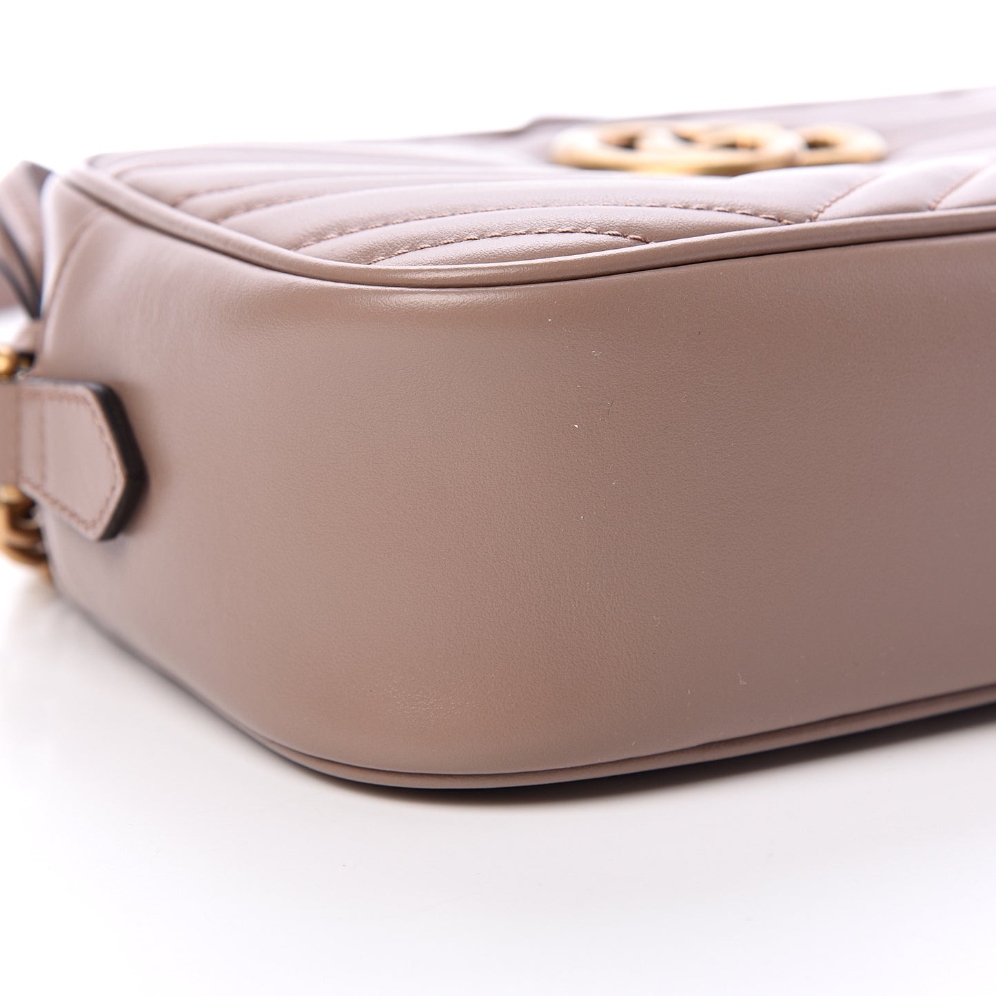 Calfskin Matelasse Small GG Marmont Chain Shoulder Bag Porcelain Rose