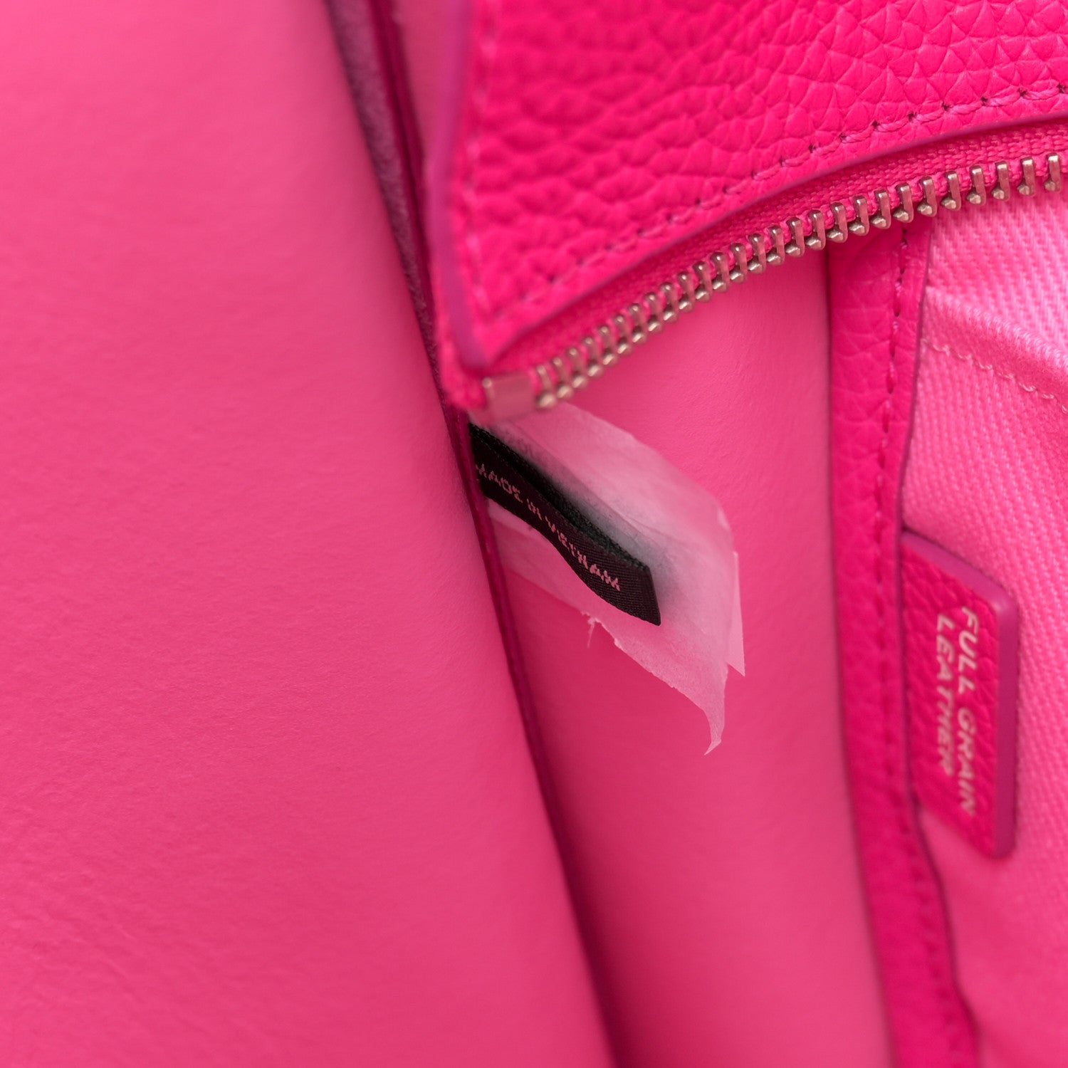 Marc Jacobs Grained Calfskin Large The Tote Bag Hot Pink 7 of 11