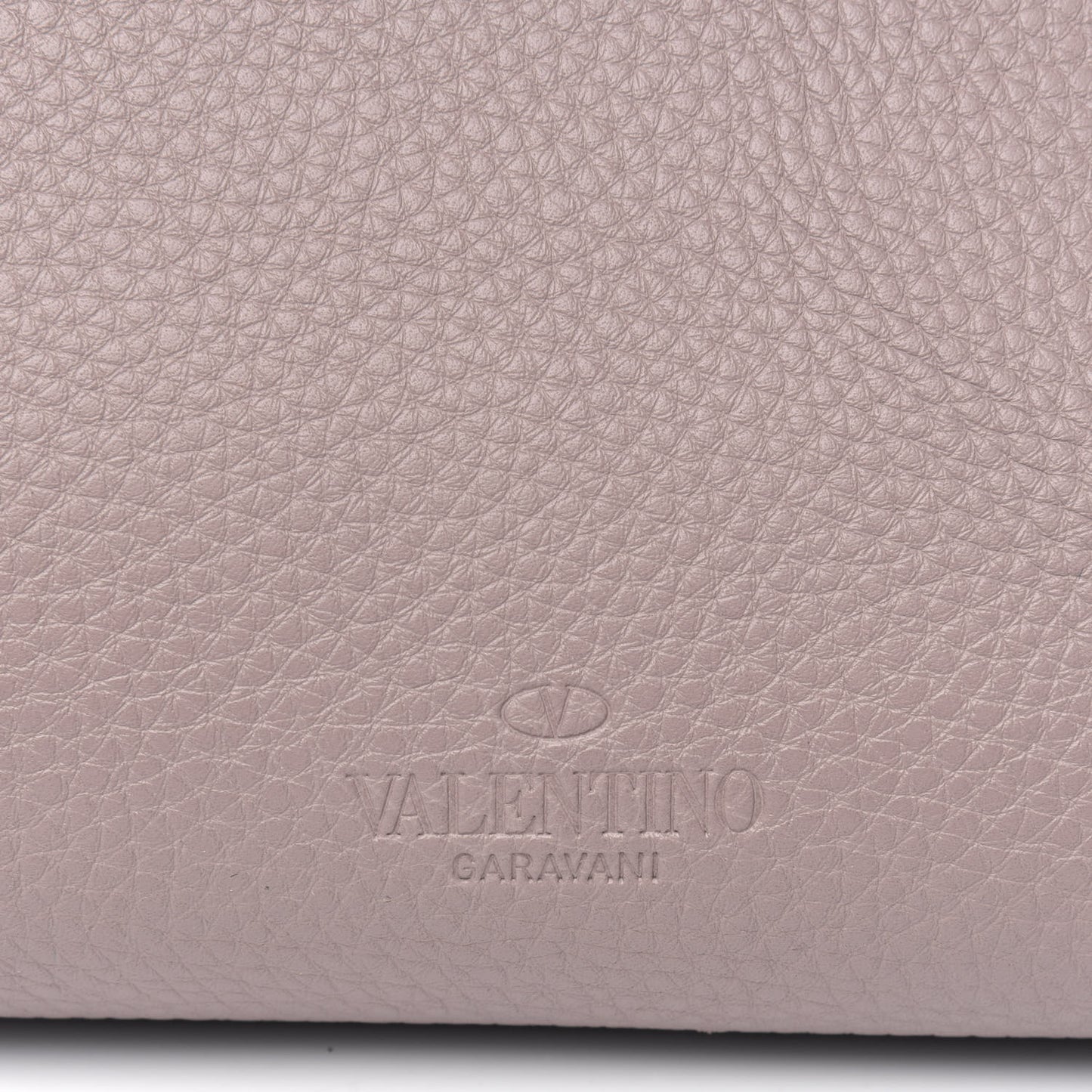 Grained Calfskin Rockstud Shoulder Tote Poudre
