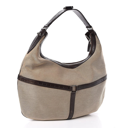 Gucci Canvas Web GG Reins Hobo Brown 3 of 14