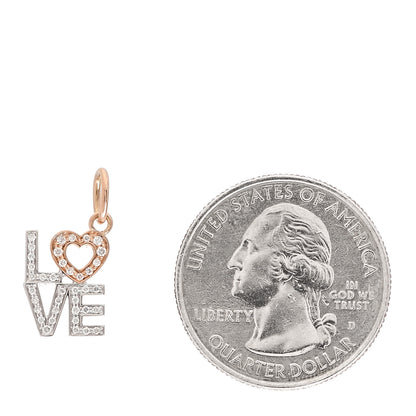Tiffany 18K Rose White Gold Diamond Love Charm 2 of 3