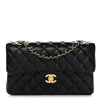 Chanel Lambskin Quilted Small Double Flap Black 1 of 12