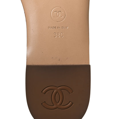 Chanel Cord CC Mules 38 Beige Black 11 of 12