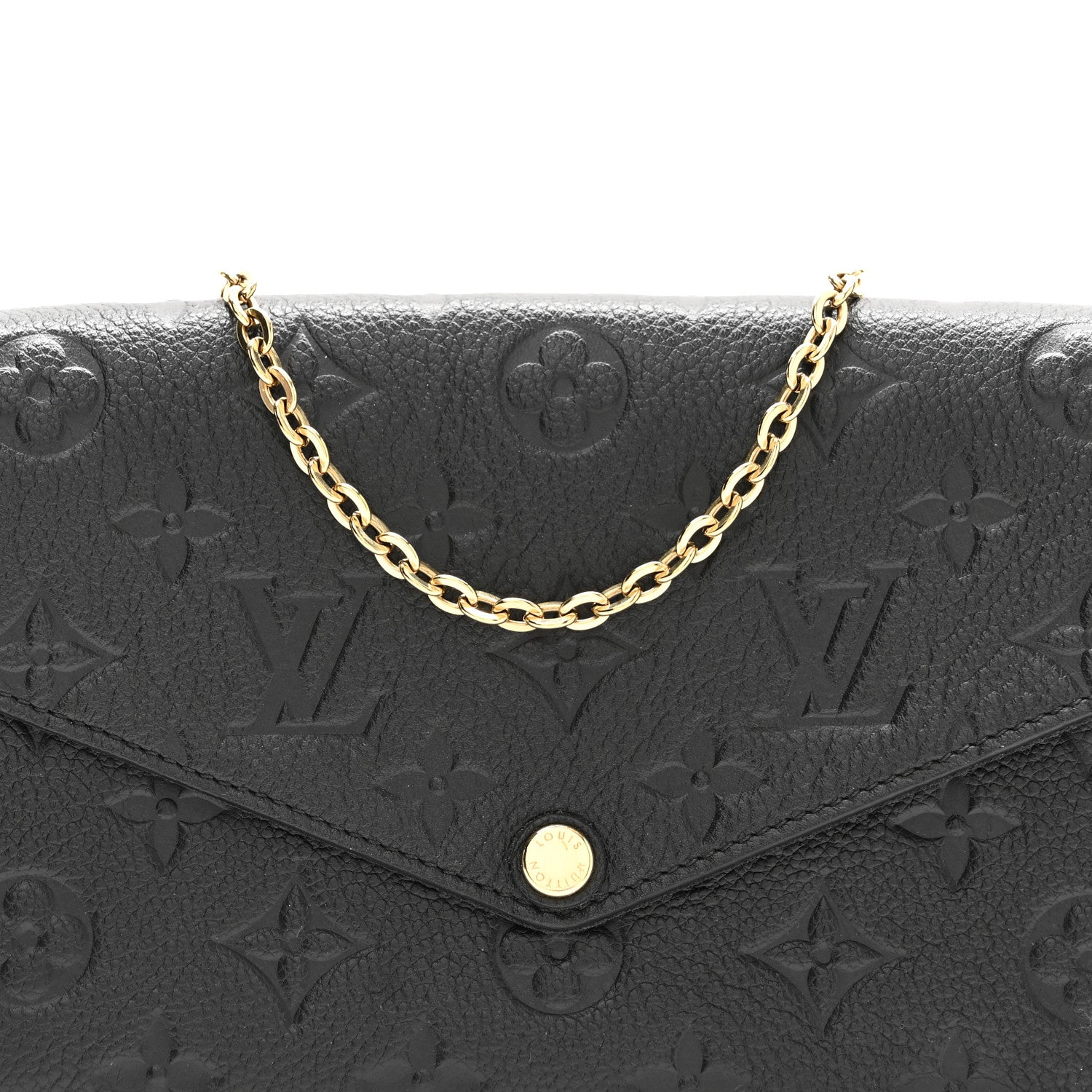 Louis Vuitton Empreinte Pochette Felicie Chain Wallet Black 9 of 11