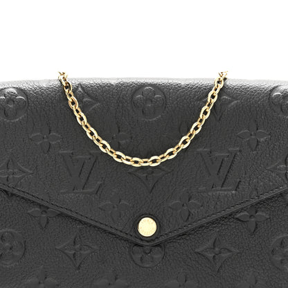 Louis Vuitton Empreinte Pochette Felicie Chain Wallet Black 9 of 11