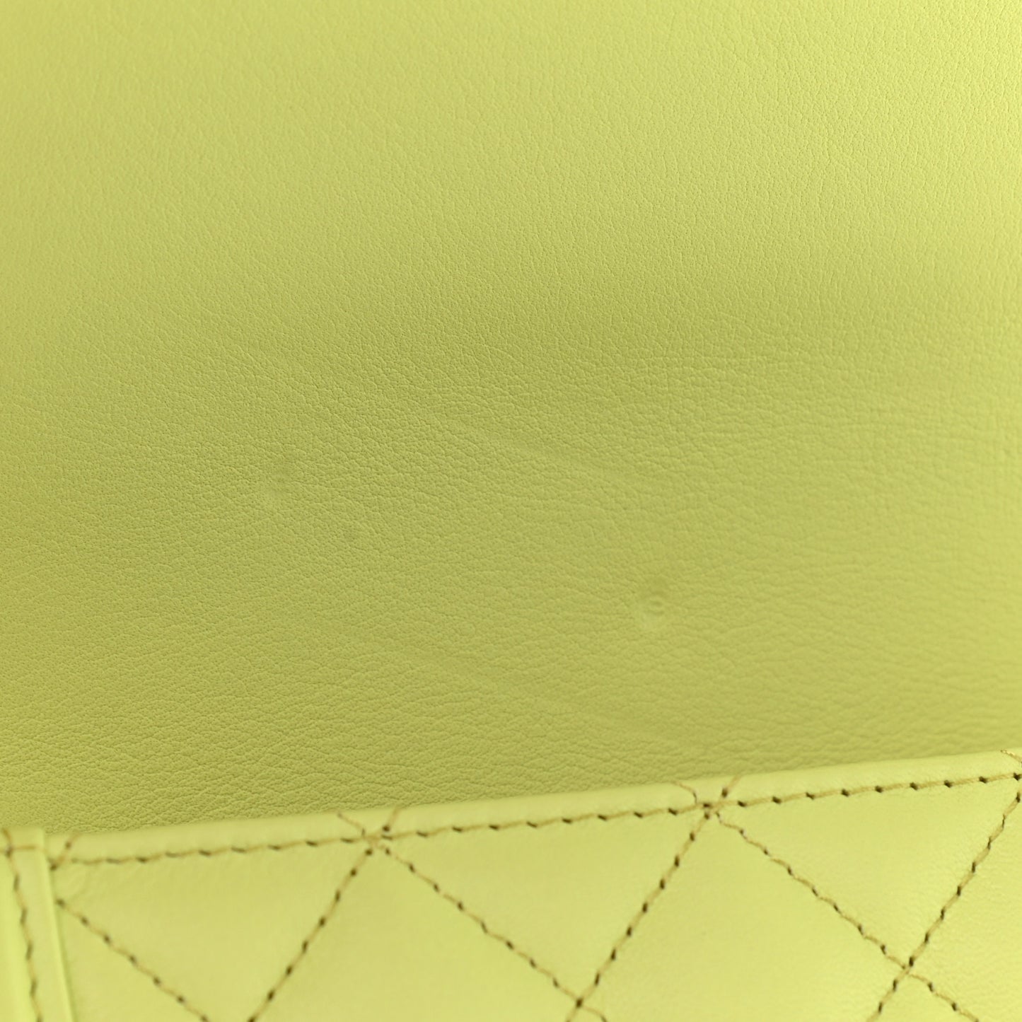 Calfskin Quilted North South Boy Flap Light Green