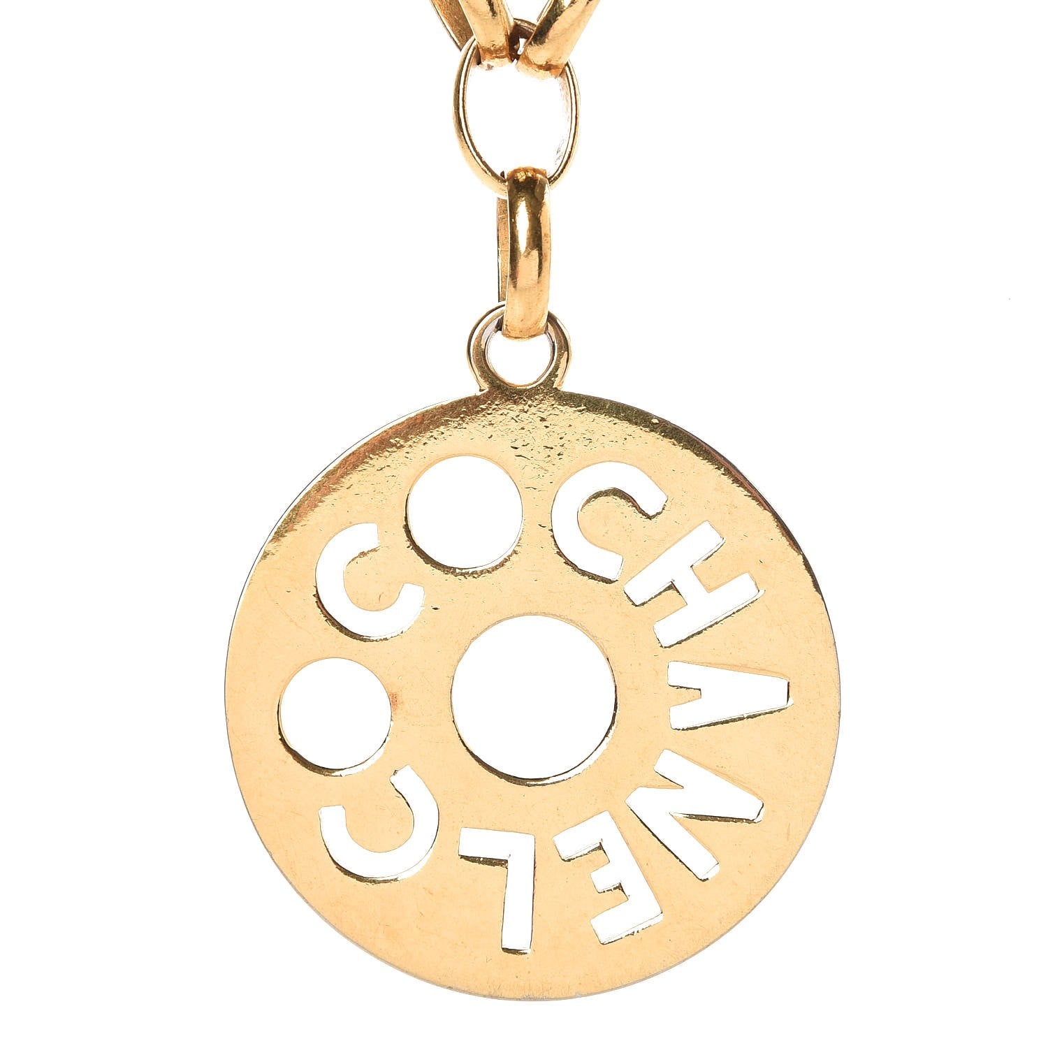 Chanel Medallion Long Chain Necklace Gold 5 of 5