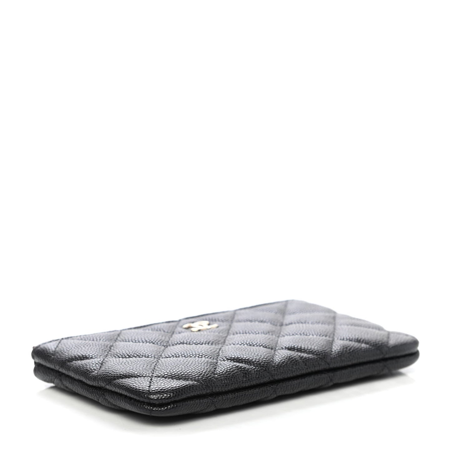 Caviar Quilted Small Cosmetic Case Black