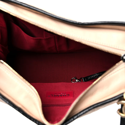 Chanel Aged Calfskin Quilted Medium Gabrielle Hobo Beige Black 6 of 9