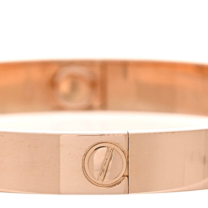 Cartier 18K Pink Gold 4 Diamond LOVE Bracelet 16 5 of 9