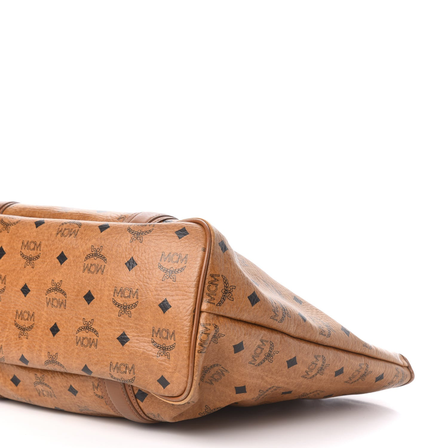MCM Visetos Shopping Tote Cognac 9 of 12