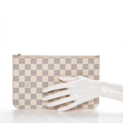 Louis Vuitton Damier Azur Neverfull MM GM Pochette 2 of 7