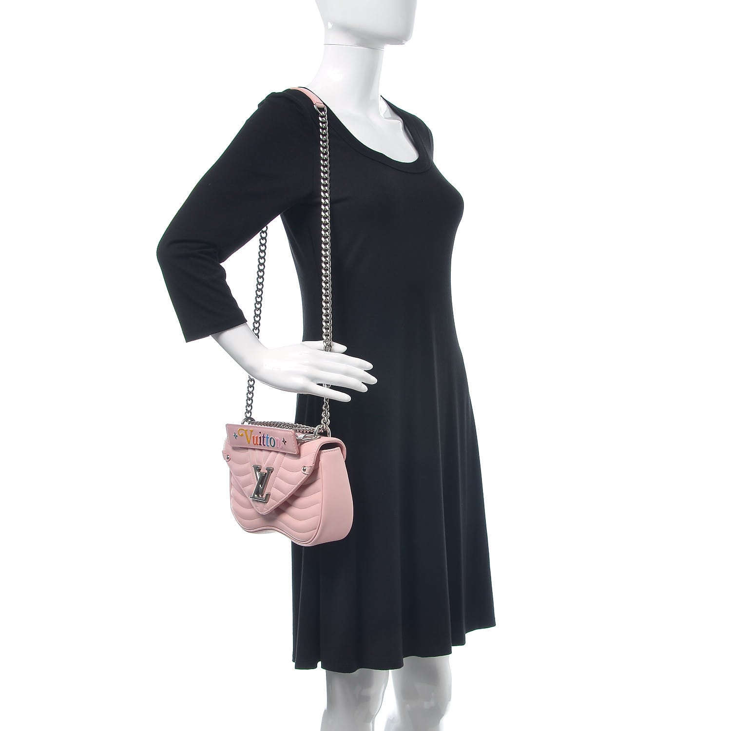 Louis Vuitton Calfskin New Wave Chain MM Smoothie Pink 2 of 8