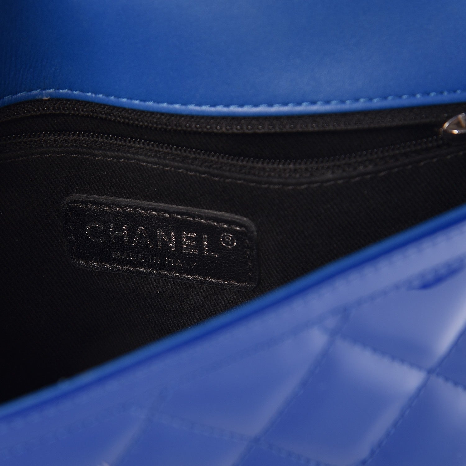 Chanel Patent Quilted Small Coco Shine Flap Blue 6 of 7