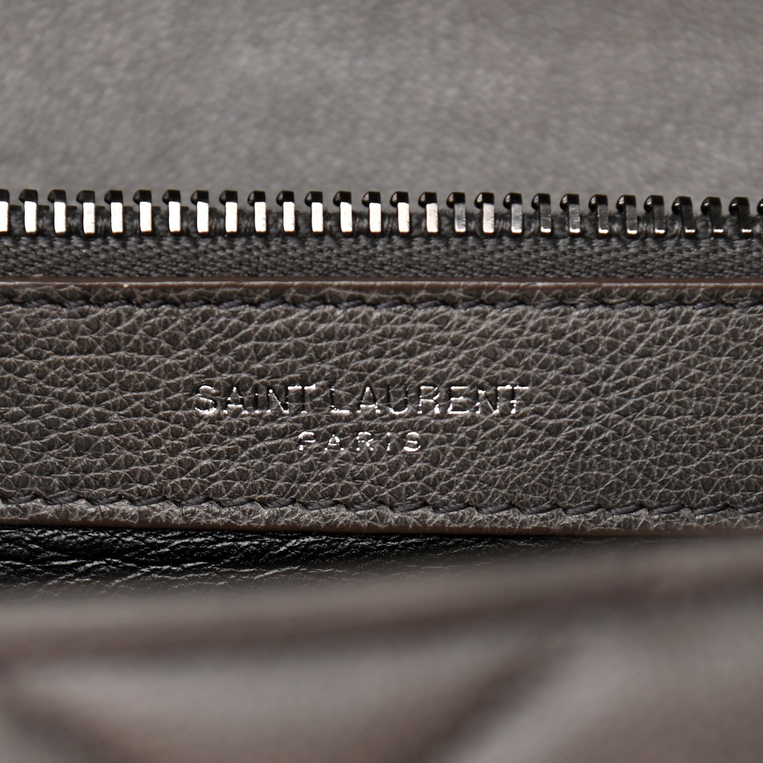 Saint Laurent Sheepskin Matelasse Chevron Monogram Large College Satchel Dark Anthracite 7 of 14