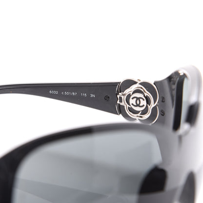 Chanel Camellia CC Sunglasses 6032 Black 4 of 8