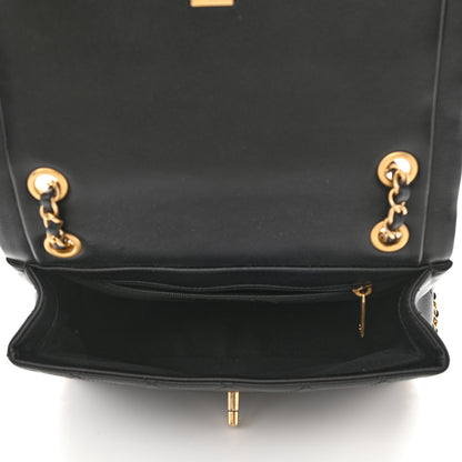 Chanel Calfskin Stitched Chain Flap Black 5 of 11