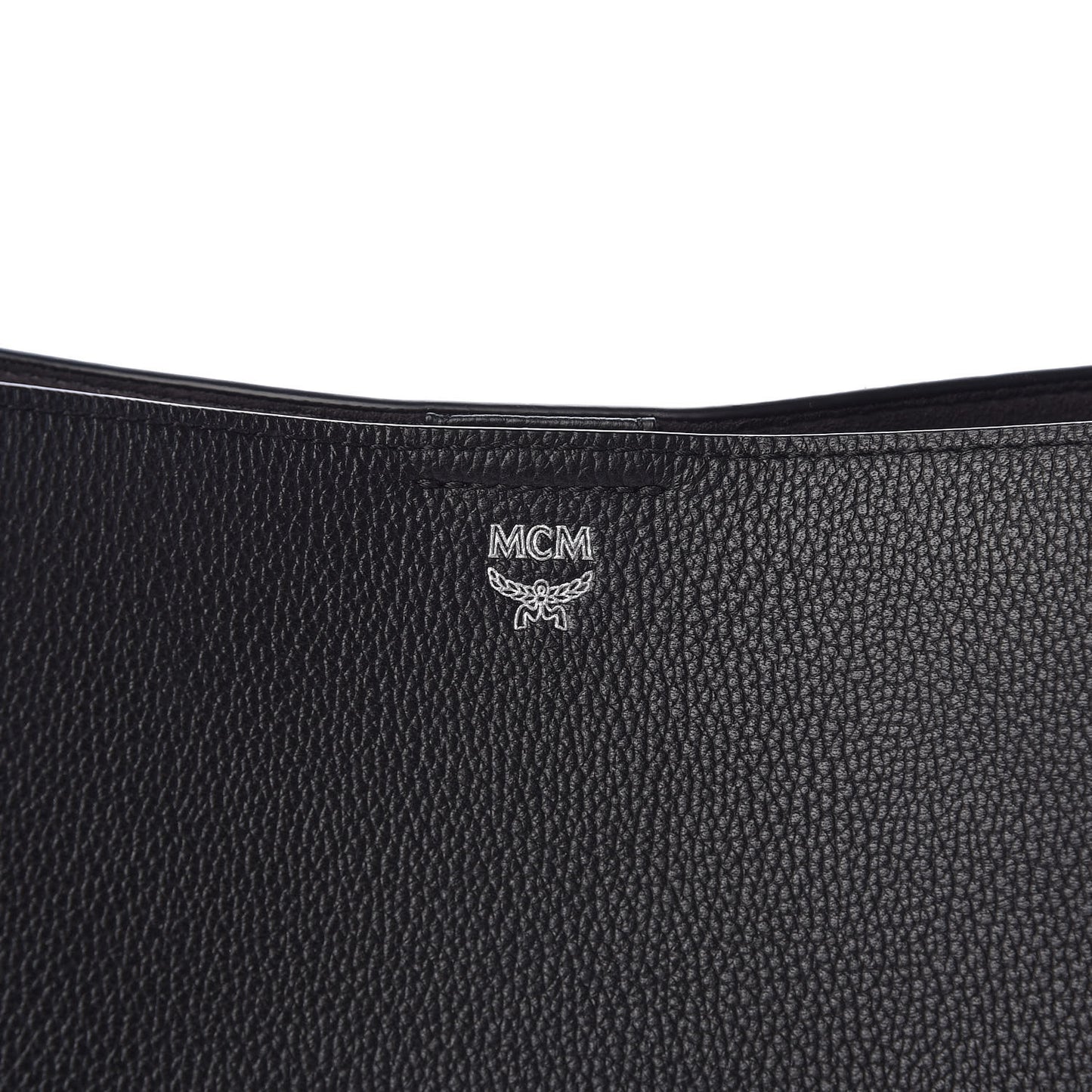 Grained Calfskin Visetos Medium Sarah Hobo Black
