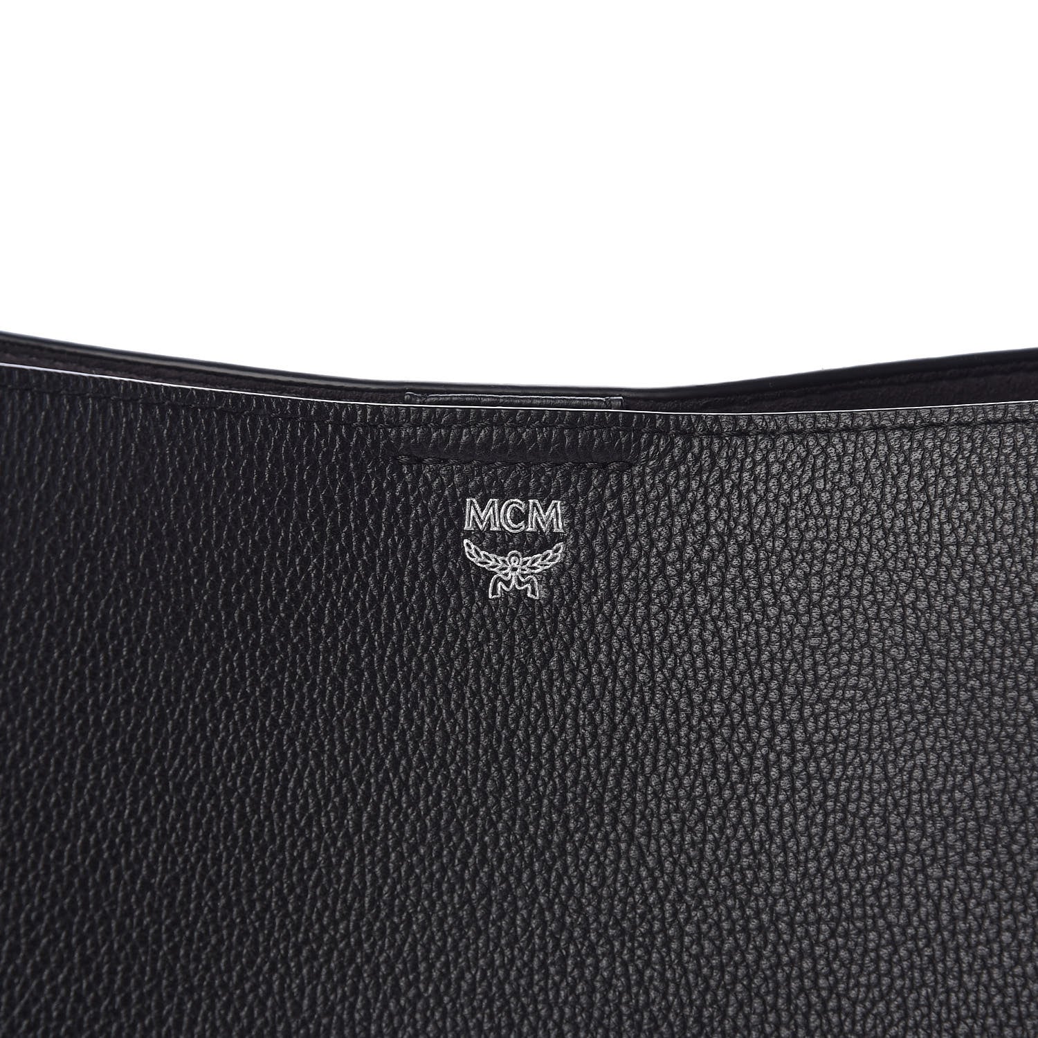 MCM Grained Calfskin Visetos Medium Sarah Hobo Black 7 of 9