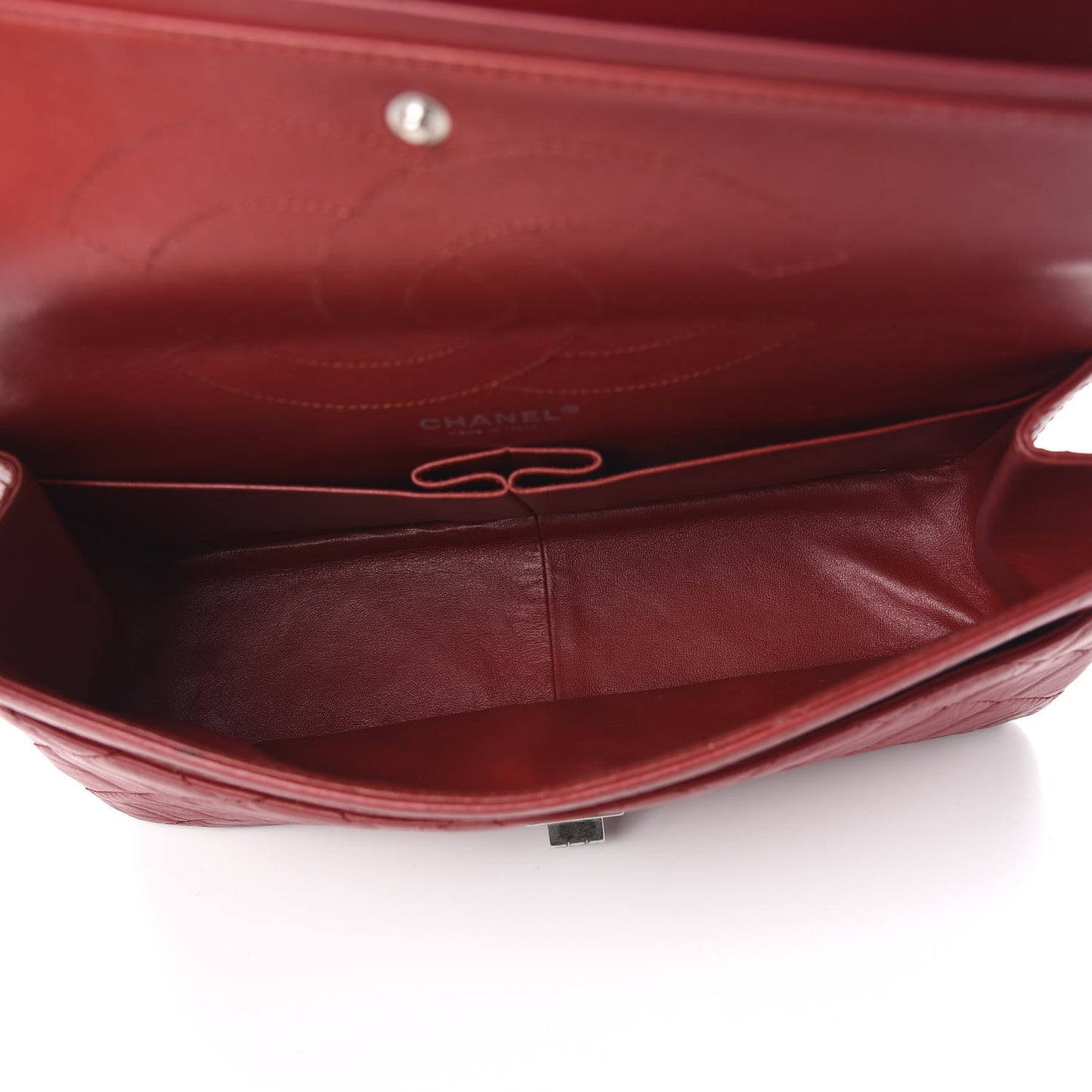 Aged Calfskin Quilted 2.55 Reissue 227 Flap Red