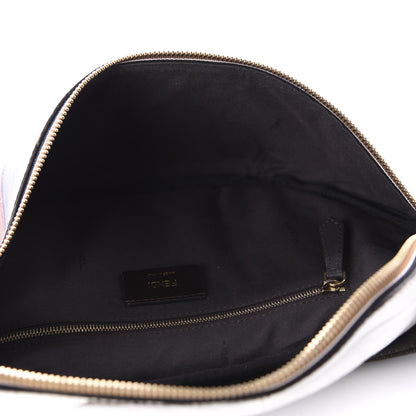 Fendi X FILA Cuoio Romano Vitello Century Mania Stars Belt Bag White Ice Ebano Multicolor 5 of 9