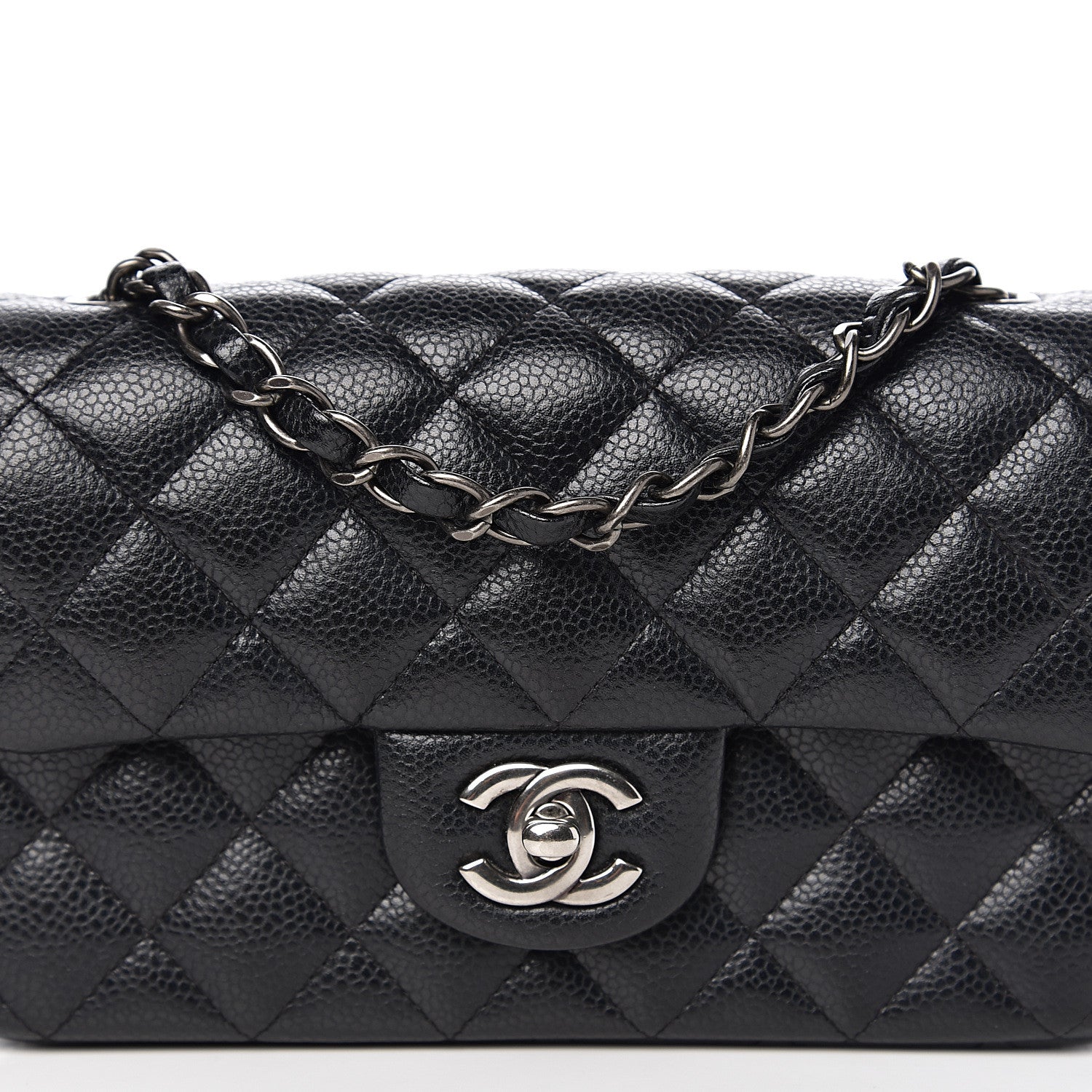 Chanel Caviar Quilted Mini Rectangular Flap Black 9 of 10