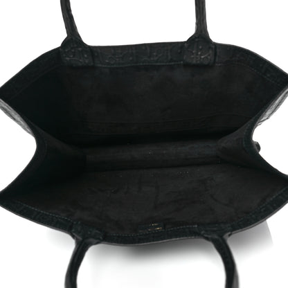 Christian Dior Oblique Calfskin Embossed Medium Book Tote Black 5 of 10