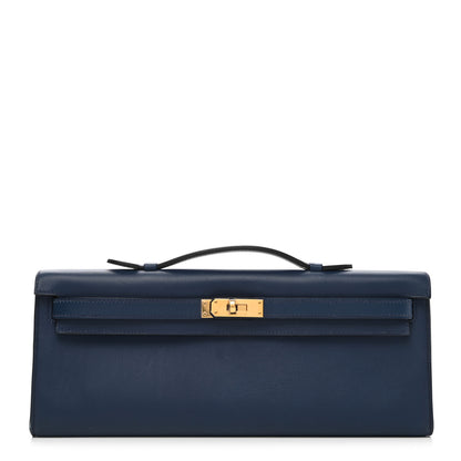 Hermes Swift Kelly Cut Clutch Pochette Bleu De Malte 1 of 11