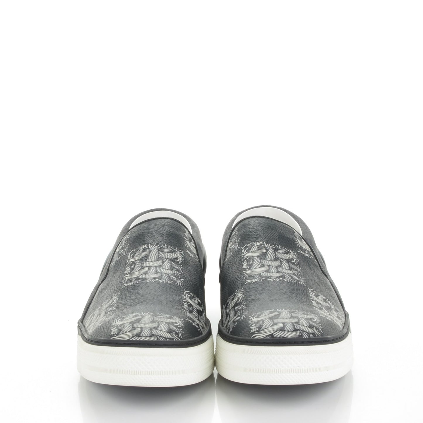Damier Graphite Rope Twister Slip On 8.5 White